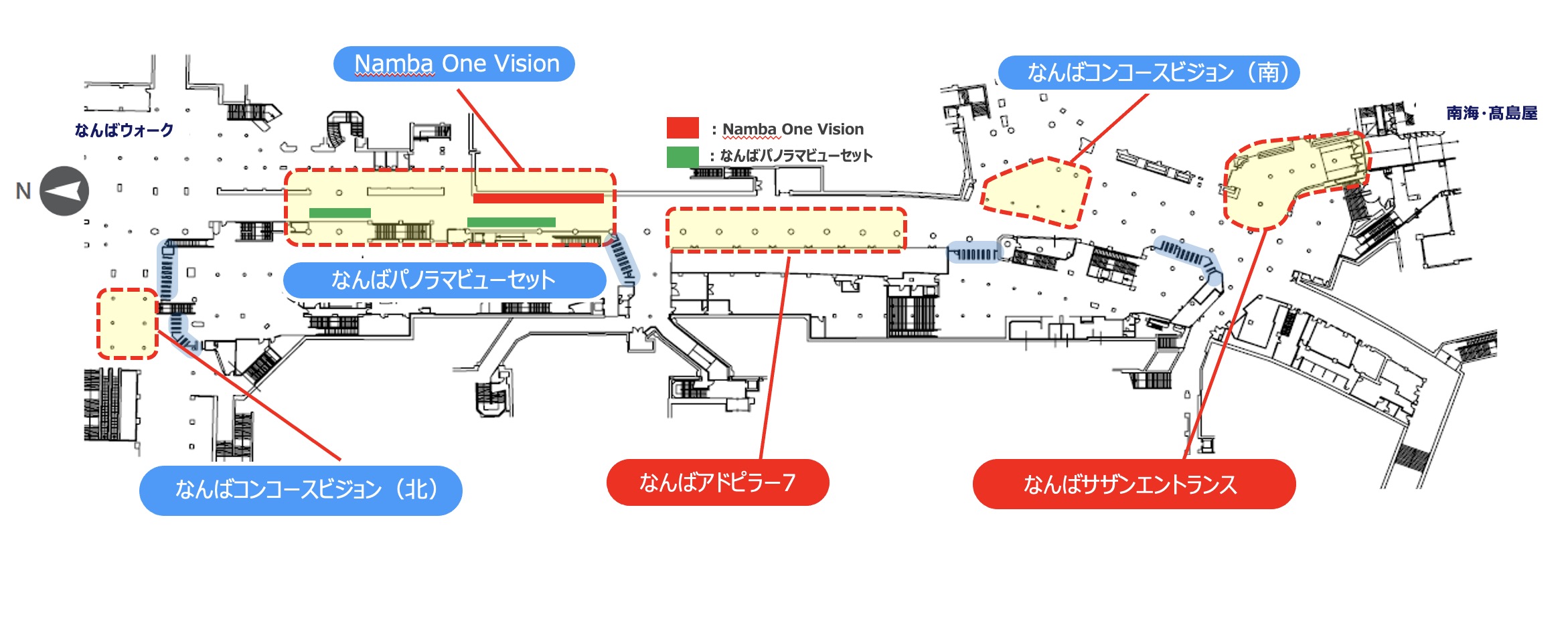 Namba Buzz ストリートセット 配置図