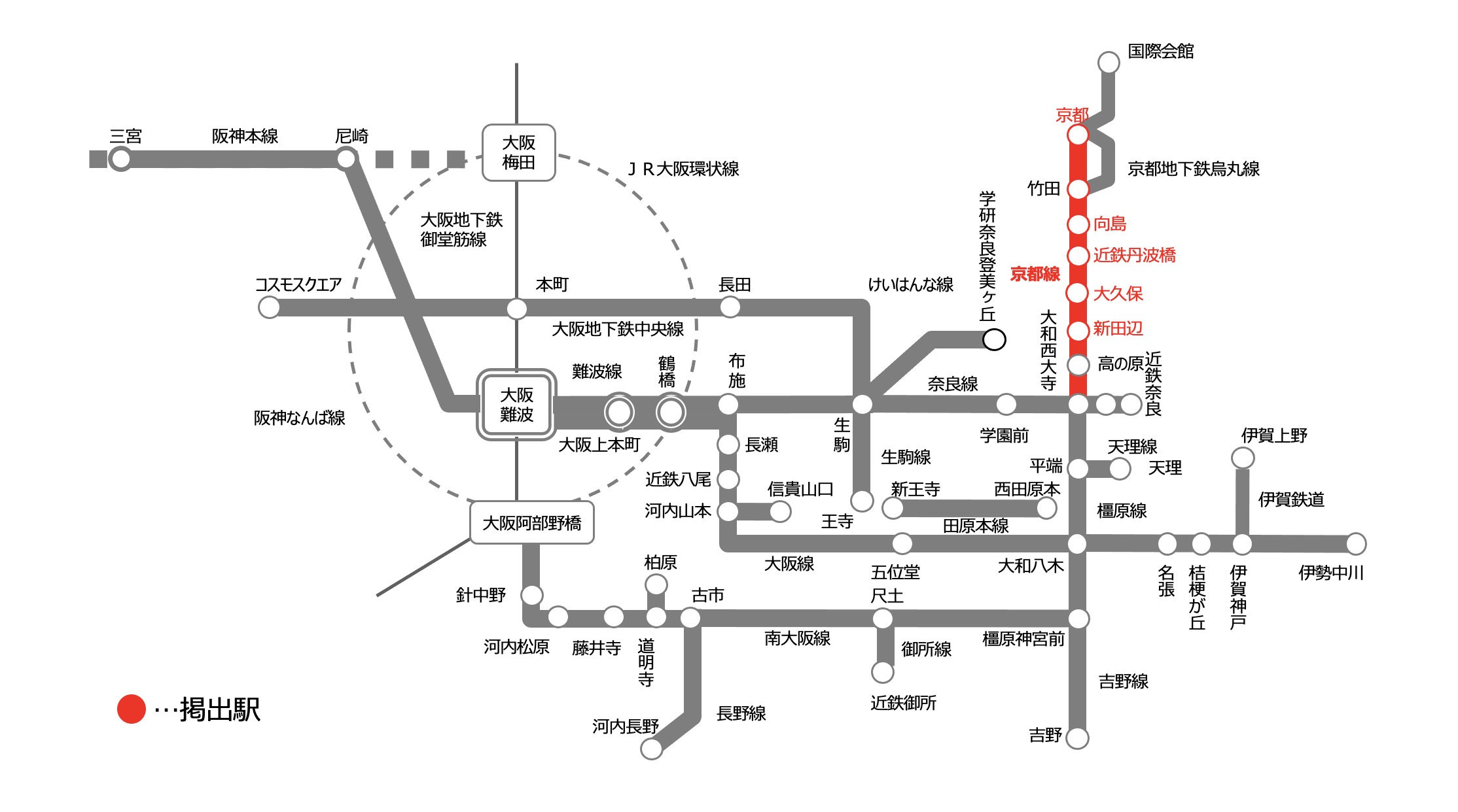B0京都線5駅セット 配置図