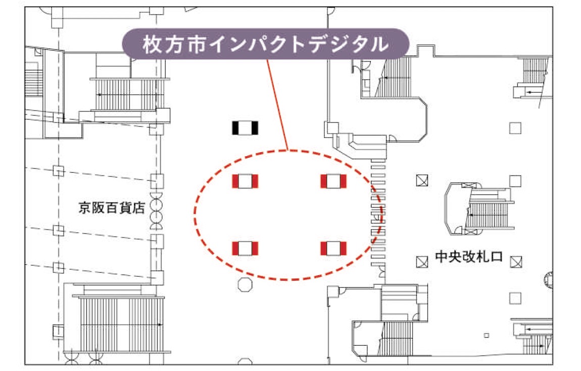 枚方市インパクトデジタル 配置図