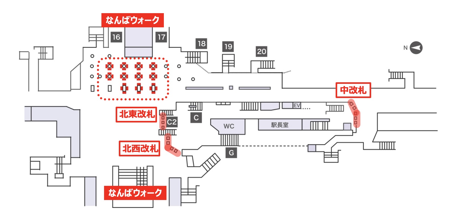 ネットワークビジョンなんば 配置図