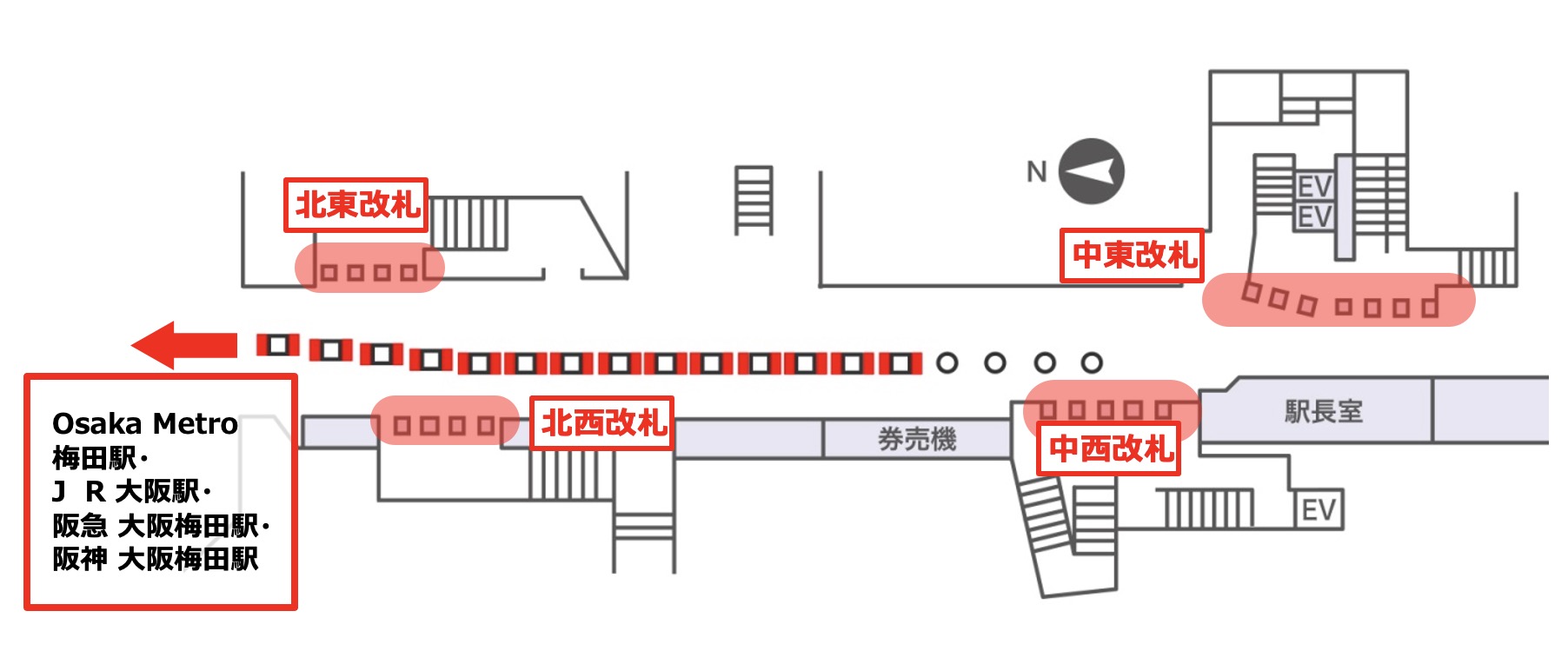 ネットワークビジョン東梅田 配置図