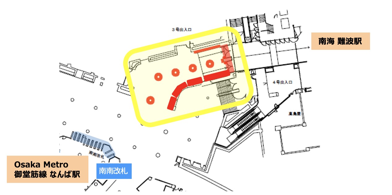 なんばサザンエントランス 配置図