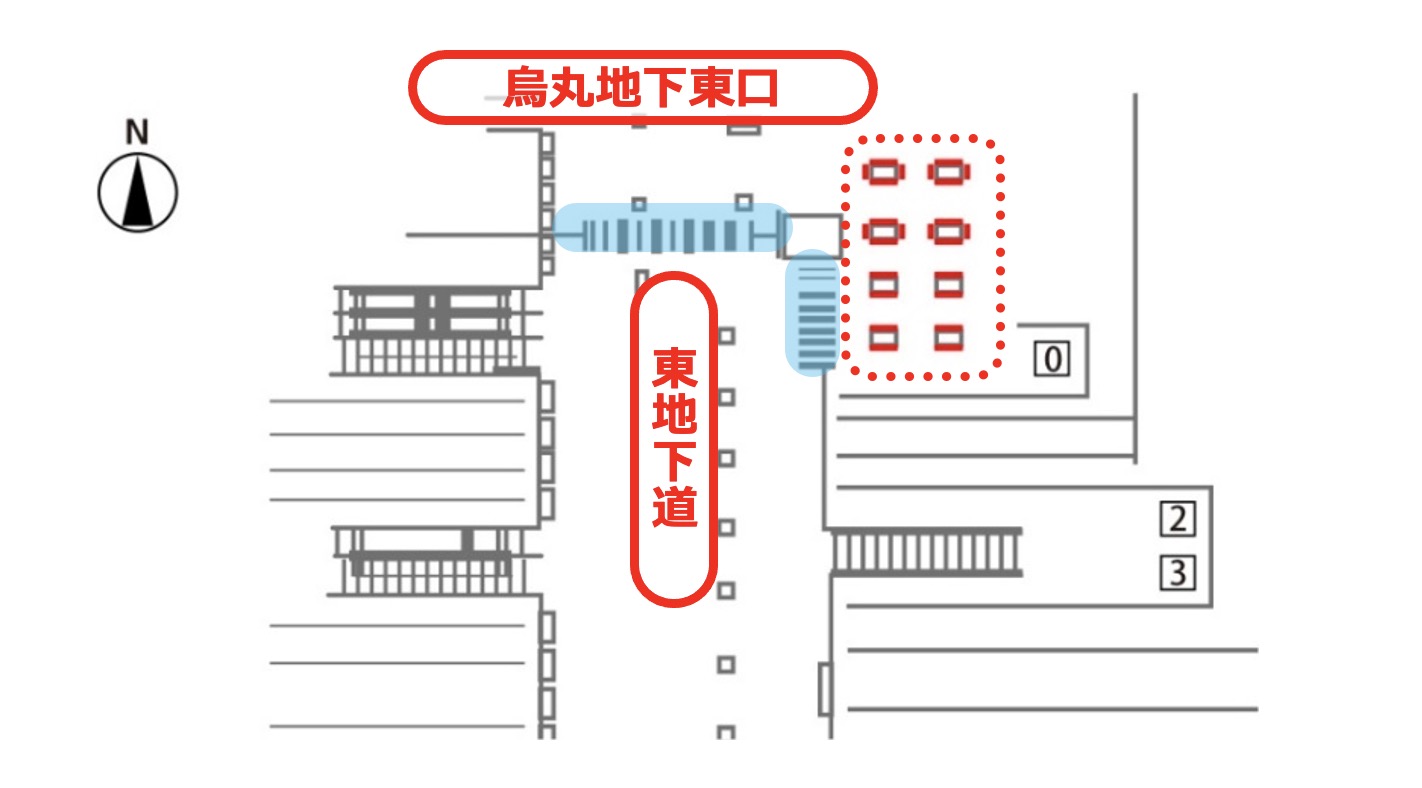J・ADビジョンWEST  京都駅地下鉄連絡口セット 配置図