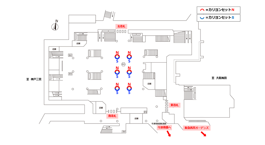 カリヨンセットＮ・Ｓ 配置図