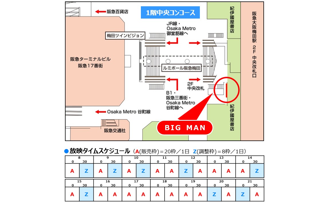 BIGMAN（ビッグマン） 配置図