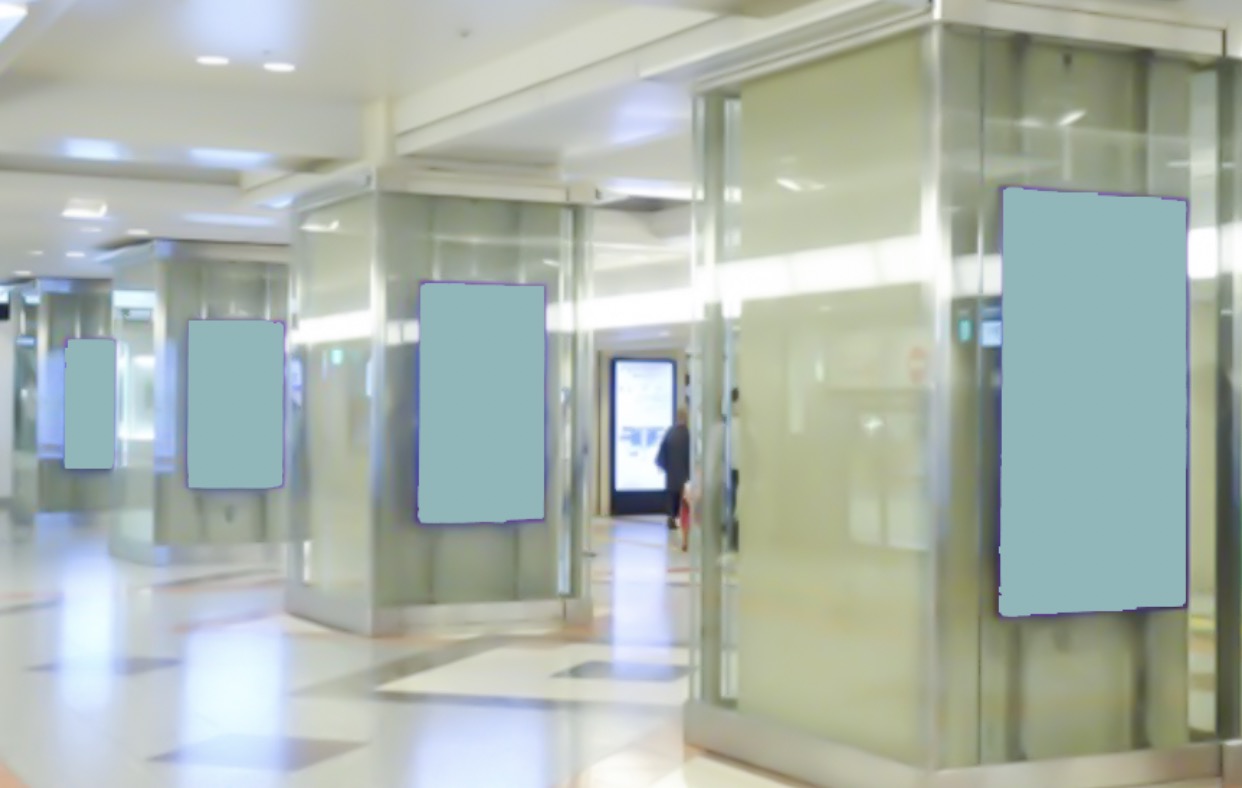 大阪駅中央地下通路デジタルシートセット写真