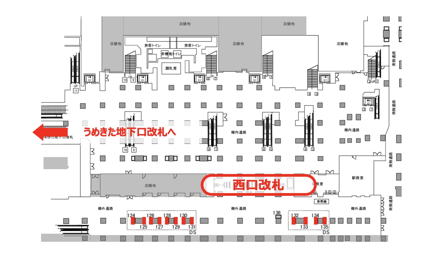 J・ADビジョンWEST  大阪駅西口セット 配置図