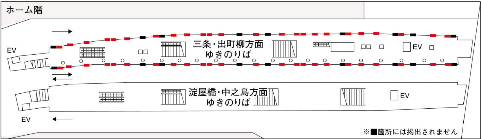 京橋ホームドアシート 配置図