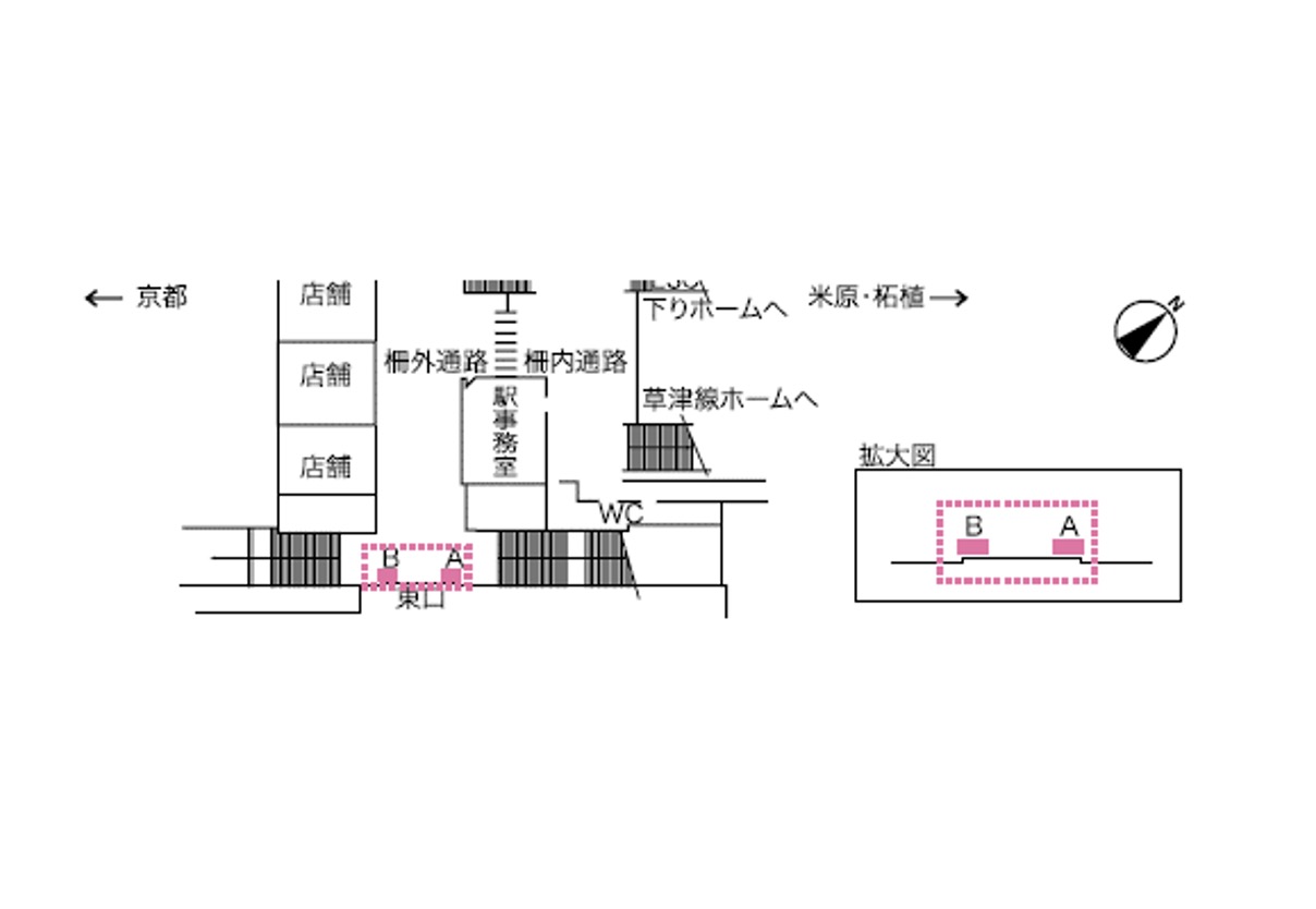 草津駅デジタルサイネージ 配置図