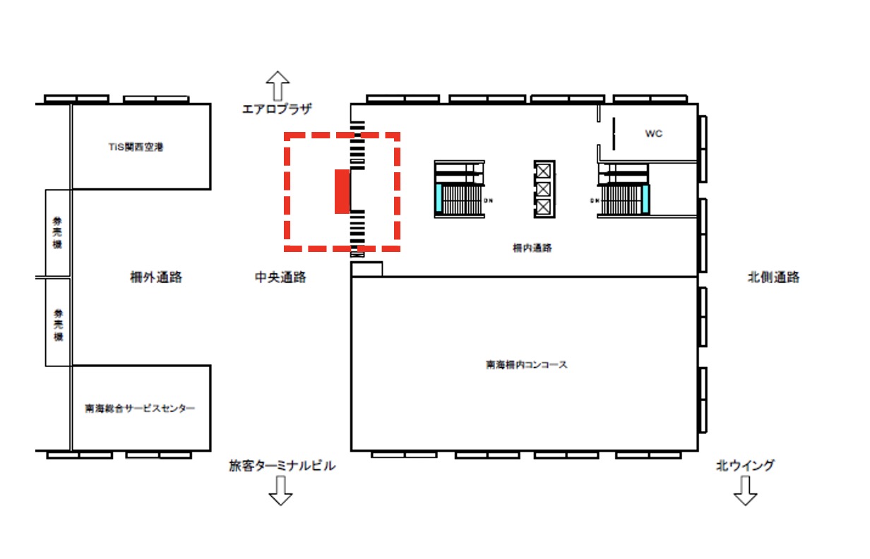 関西空港駅マルチビジョン 配置図