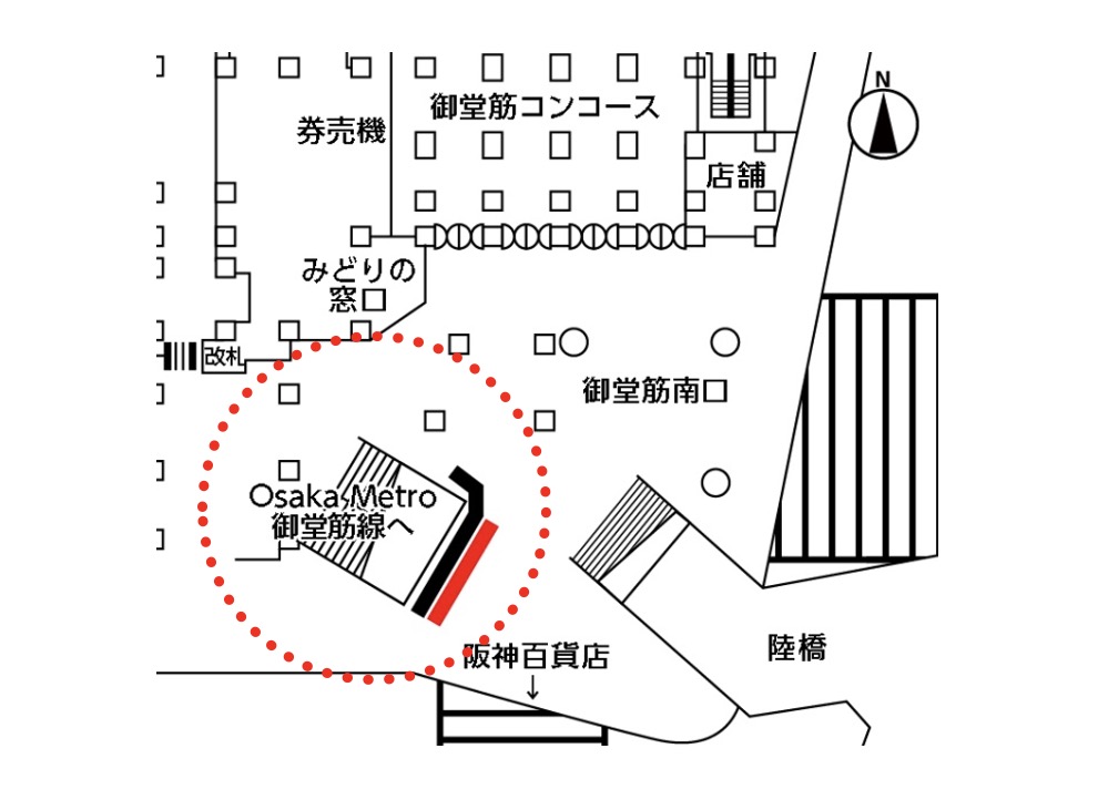 大阪駅御堂筋南口ビッグシート 配置図
