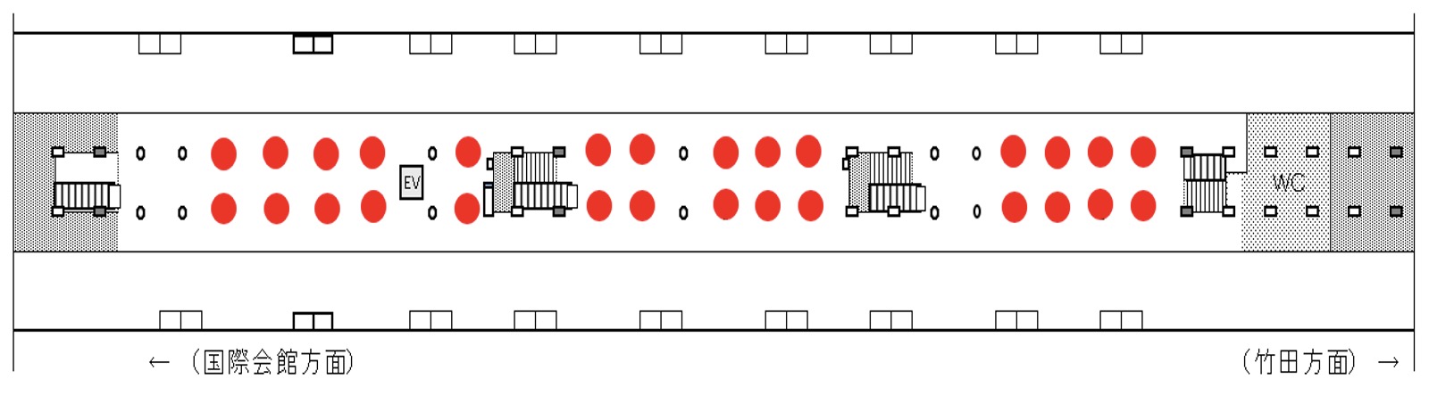 京都駅ホームビジョン56 配置図