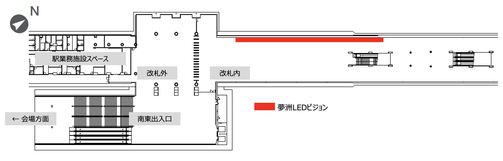 夢洲LEDビジョン 配置図
